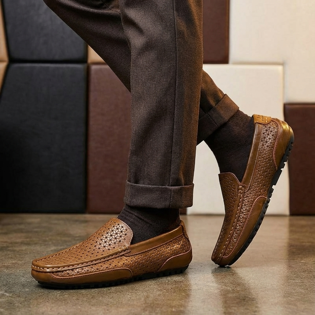 Men’s Woven Slip-On Loafers